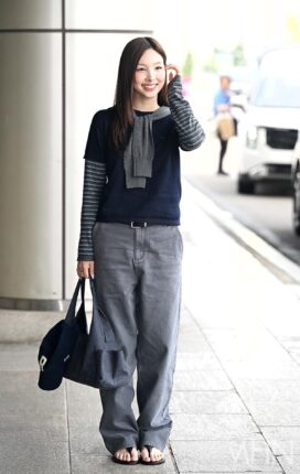 [포토] 트와이스 나연 '미소 날리는 출국길'