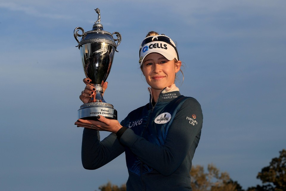 LPGA 투어 펠리컨 챔피언십에서 우승을 차지한 넬리 코다는 여자 골프 세계 랭킹에서 2주째 1위를 지켰다. [AFP=연합뉴스]