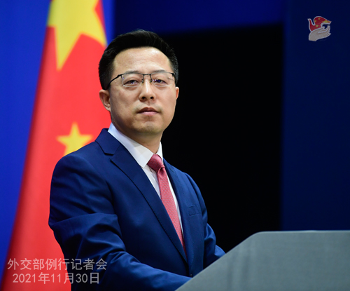 사진= 자오리젠(趙立堅) 중국 외교부 대변인, 중국 외교부 공식 사이트