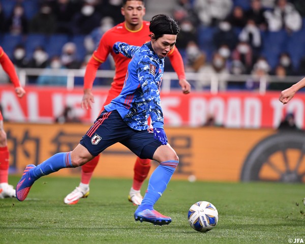 사진=일본 축구연맹 공식 SNS, 미나미노 타쿠미