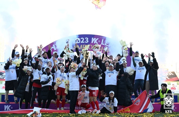 2023시즌 통합우승을 차지한 인천현대제철