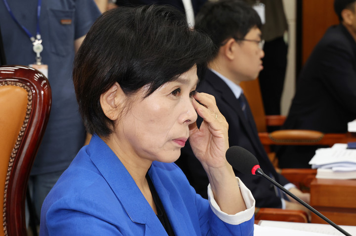 지난 16일 오후 국회에서의 최민희 과학기술정보방송통신위원회 위원장