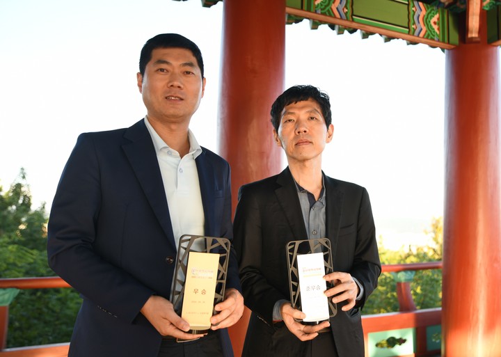 한종진 9단(왼쪽)과 이창호 9단.(사진 한국기원 제공)