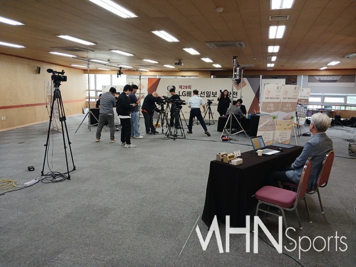 신안군 신안갯벌박물관에 마련된 LG배 기왕전 준결승전 대국장 전경.(사진 MHN스포츠 엄민용 선임기자)