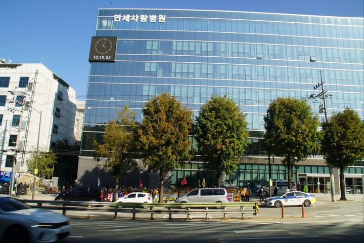 서울 서초구 소재 연세사랑병원 앞