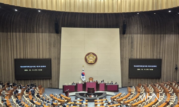 11일 서울 여의도 국회 본회의장