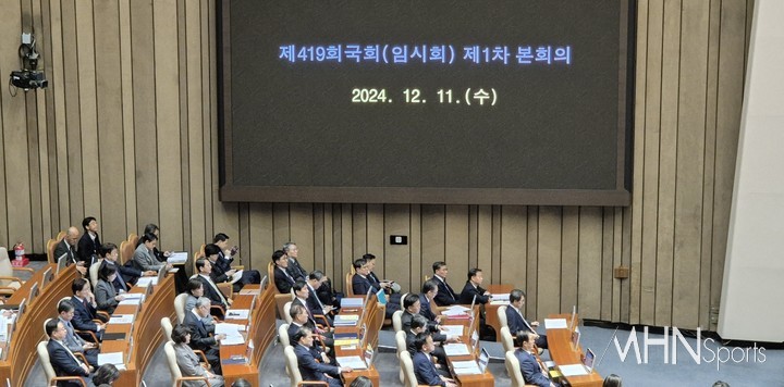 11일 현안 질의에 대한 답변을 위해 국회 본회의에 참석한 국무위원들
