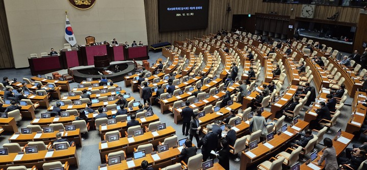 12일 서울 여의도 국회 본회의장