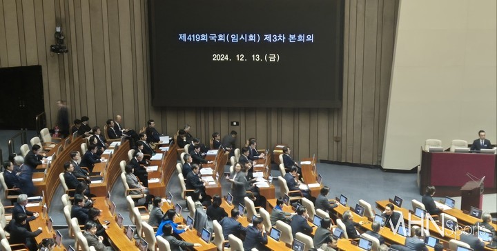 13일 국무위원들이 현안질의에 답하기 위해 서울 여의도 국회 본회의장에 참석했다.