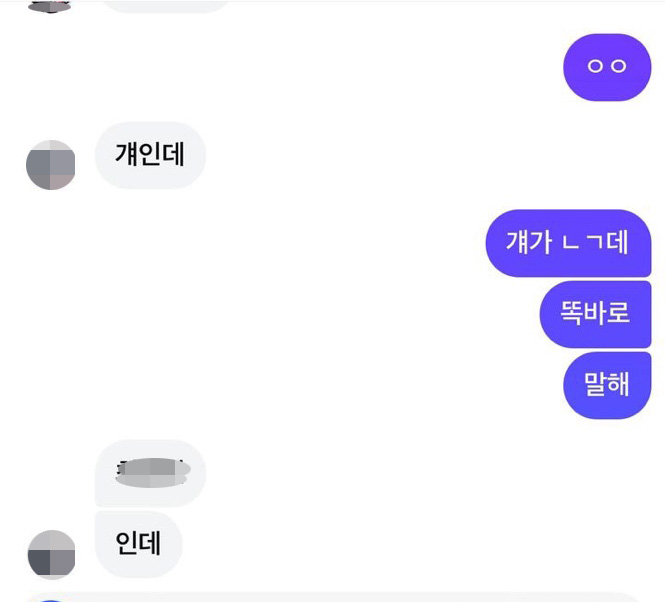 MHN스포츠가 입수한 A선수와 B씨의 대화 내용 일부.