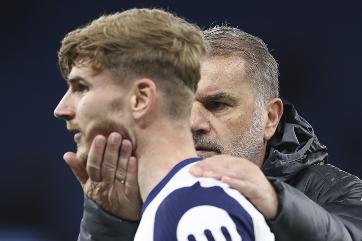 토트넘 포스테코글루 감독과 티모 베르너