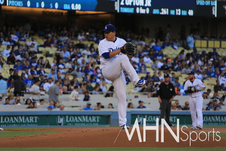 (다저스 시절의 류현진)