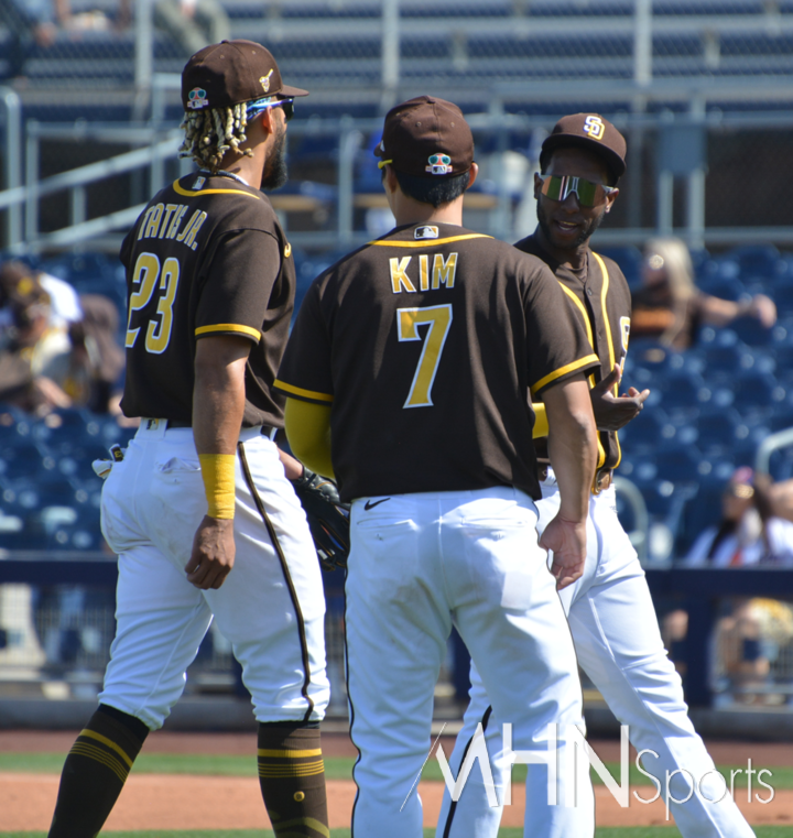 (샌디에이고 '절친 3총사'로 유명한 주릭슨 프로파, 김하성, 페르난도 타티스 주니어(오른쪽부터))