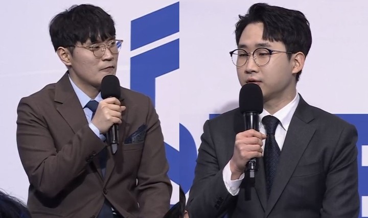 (왼쪽부터) '클템' 이현우 해설과 '빠른별' 정민성 DN 프릭스 감독