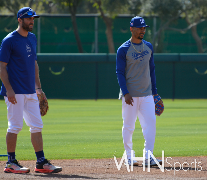 (다저스 내야수 크리스 테일러, 무키 베츠(왼쪽부터))