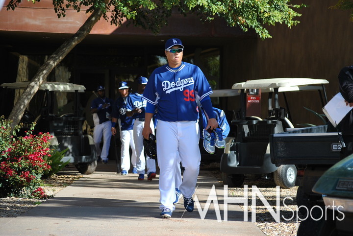 (과거 류현진이 다저스에서 스프링캠프를 하던 시절의 모습)