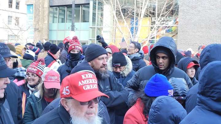 트럼프 취임식을 찾은 지지자들