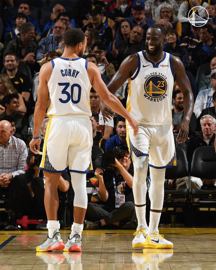 (왼쪽부터) 스테픈 커리, 드레이먼드 그린