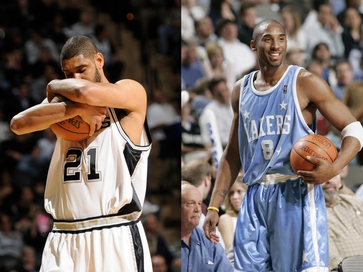 (왼쪽부터) 팀 던컨, 코비 브라이언트