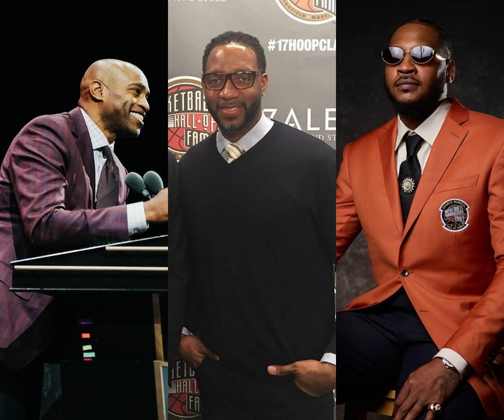 (왼쪽부터) 빈스 카터, 트레이시 맥그레이디, 카멜로 앤서니