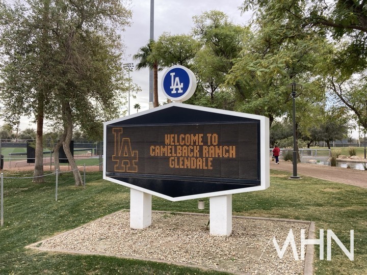 (스프링캠프 시설 내에 위치한 다저스 관련 전시물)