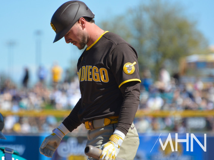 (샌디에이고 중견수 잭슨 메릴은 이날 더닝을 상대로 볼넷을 얻어냈다)