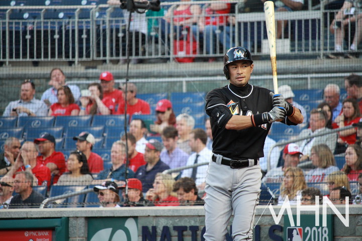 (2018년 마이애미 시절의 이치로)