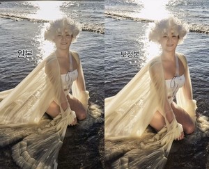 박나래 웨딩화보 '보정 논란'에...남사친 등판 '원본 박제'→누리꾼 "역대급"