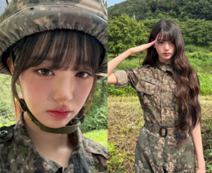 IVEのチャン・ウォニョン、軍服姿で完璧な敬礼も…変わらぬ愛らしさに注目