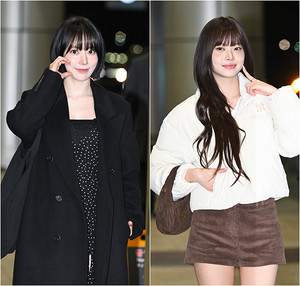 르세라핌 사쿠라-홍은채 '서로 다른 매력...러블리 핫걸 겨울 스타일링'